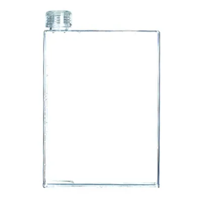 Produktbild von Tragbare, stilvolle, flache BPA-freie Trinkflasche/Wasserflasche,Die flache Wasserflasche passt in Ihre Tasche,Transparenter Deckel,A5