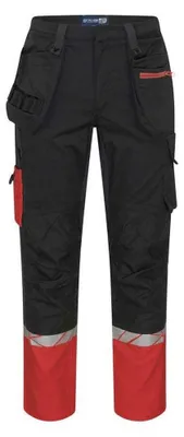 Immagine prodotto di Projob - Pantaloni da lavoro "7509" da uomo, modello ET1188 (taglia 36R), colore nero/rosso