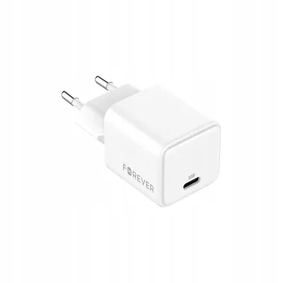 Produktbild von Forever TC-08 GaN Schnellladegerät 30W USB-C Power Delivery – Weiß