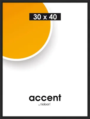 Produktbild von accent by nielsen Kunststoff Bilderrahmen Colorado Uni, 30x40 cm, Schwarz