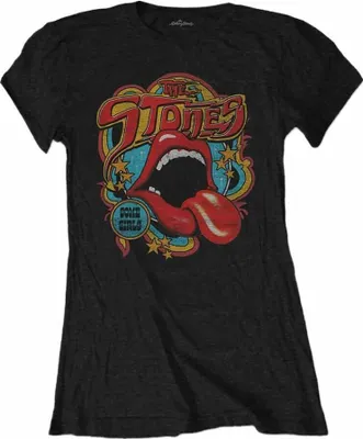 Produktbild von The Rolling Stones - "70s Vibe" T-Shirt für Damen RO647 (M) (Schwarz)