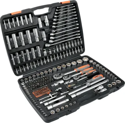 Produktbild von Sthor 216-tlg. Steckschlüssel Ratschen-Set Metall 58691