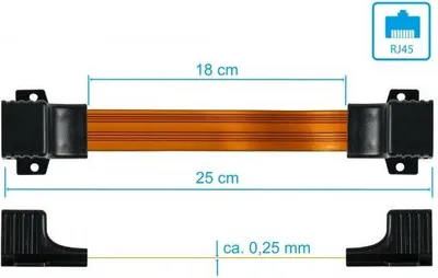 Immagine prodotto di Good Connections RJ45 Fensterdurchführung transparent 25cm