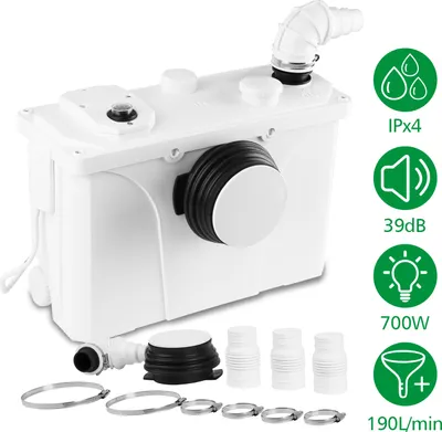 Produktbild von Jopassy Hebeanlage Fäkalienpumpe 700W Zerkleinerer Kleinhebeanlage pumpe PRO Toilette