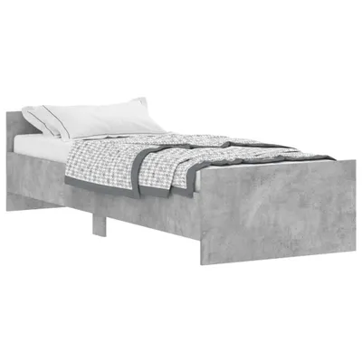 Produktbild von vidaXL Bettgestell Betongrau 75x190 cm Holzwerkstoff