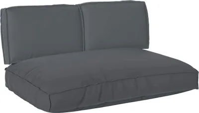 Image de Ensemble de coussins vidaXL, tissu Oxford, anthracite, 120 x 80 x 52 cm
