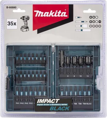 Zdjęcie produktu dla Makita B-66880 Zestaw bitów Impact Black 35 szt.
