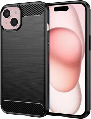 Obrázek produktu pro Techsuit Carbon Silicone obal na - iPhone 15 - Černá