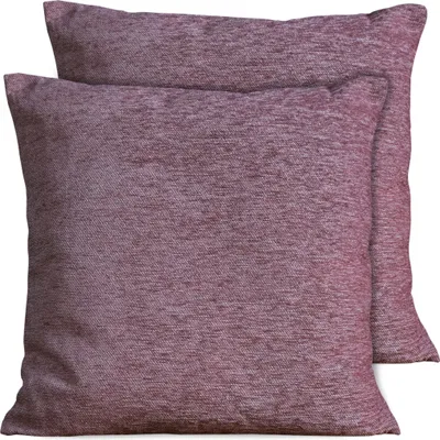 Productafbeelding van Set van 2 kussenslopen, 45x45 cm, oudroze, gemêleerd, als zachte decoratieve kussens