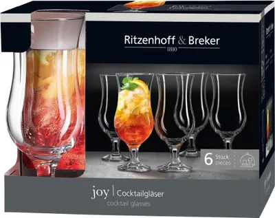 Image de Ritzenhoff & Breker Verre à cocktail "JOY", lisse, 0,39 l forme bulbeuse, lavable au lave-vaisselle, hauteur : 190 mm