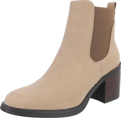 Produktbild von Ital-Design Damen Stiefeletten Chelsea Boots Leicht gefüttert Textiloptik, Lederoptik Klassische Stiefeletten 90482723 Hellbraun Gr.  41