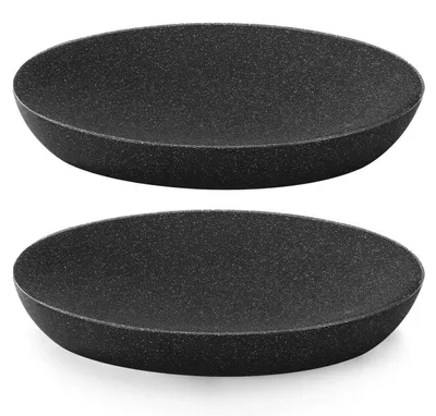 Immagine prodotto di Portasapone in marmo effetto ottico, set da 2, forma ovale, colore nero