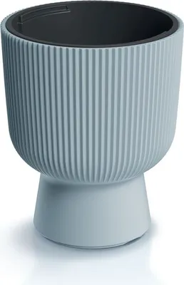 Zdjęcie produktu dla Doniczka Milly Designerski cylindryczny kształt do użytku wewnątrz i na zewnątrz Doniczka Plastikowa doniczka 390 mm Kolor jasnoszary
