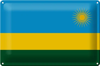 Produktbild von Blechschild Flagge Ruanda 30x20cm Flag of Rwanda
