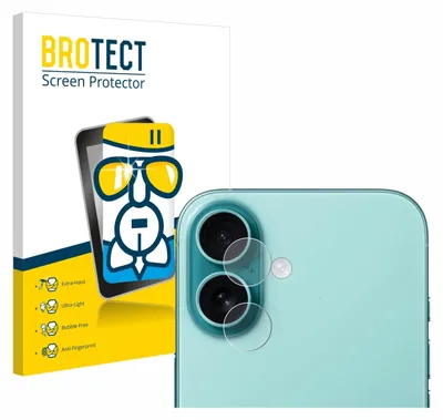 A product shot of screen protectors for a phone camera, with packaging in the background.