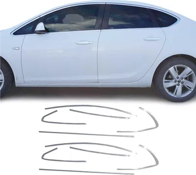 Immagine prodotto di Modanature finestre per Opel Astra J 2010-2015 notchback in acciaio inox 12pz