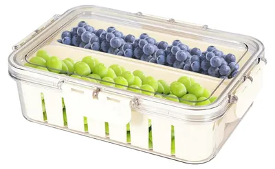 Produktbild von Lebensmittelaufbewahrungsbox mit 2 Fächern und abnehmbarem Sieb