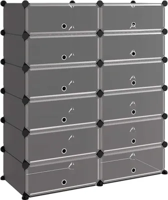 Produktbild von Schuhregal Schwarz 94,5x36,5x106 cm PP