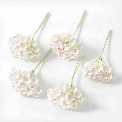 Produktbild von Künstliche Schleierkraut Blumen - 5 Stück Gypsophila für Floristik und Dekoration - Weiß