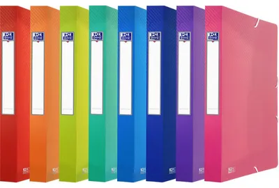 Obrázek produktu pro Oxford 400146995, 300 listy, Modrá, Světle modrá, Mátová barva, Oranžová, Růžová, Purpurová, Červená, Polypropylen (PP), A4, 4 cm, 250 mm