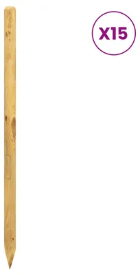 Image de vidaXL : Poteaux de clôture, 15 pièces, vert, 120 cm, en bois de pin massif