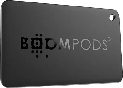 Produktbild von Boompods, Boomcard Tracker Kartenformat Android Find My IPX7, Schwarz