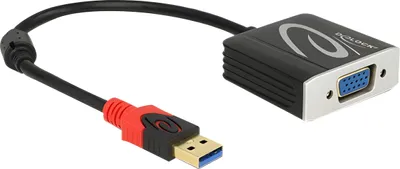 Obrázek produktu pro DeLOCK 62738, 0,2 m, VGA (D-Sub), Samec, Samice, Zlato, 1920 x 1200 px