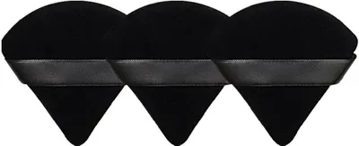 Produktbild von INF Triangular Powder Puff - 3-balení - omyvatelné houbičky na make-up - houbičky na make-up Černá