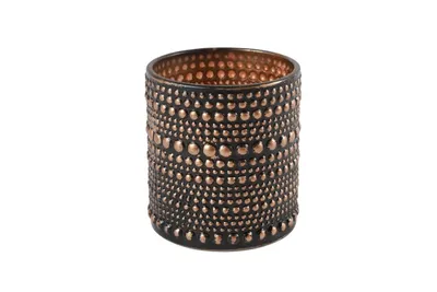 Produktbild von Countryfield Teelichthalter/Kerzenhalter - schwarz/bronze - H8 cm