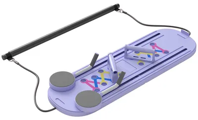 Imagen del producto de SPORTNOW, juego de tabla de Pilates 4 en 1 con bandas de resistencia, plegable, color azul claro