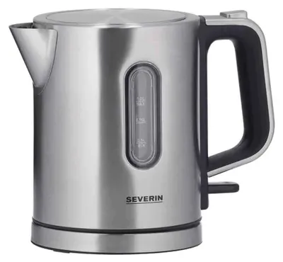 Imagen del producto de Severin WK 3401, 1 litro, 2400 W, Acero inoxidable, Acero inoxidable, Indicador de nivel de agua, Protección contra sobrecalentamiento