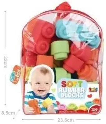 Image de Klocki miękkie w plecaku 33szt