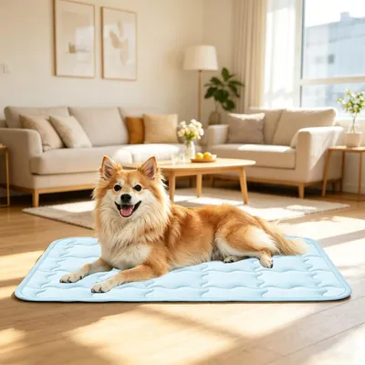 Kühlmatte für Hunde, selbstkühlend, waschbar, 77 x 51 cm