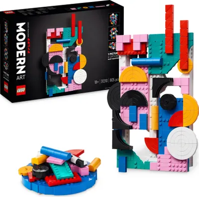 Produktbild von LEGO 31210 ART Moderne Kunst Set, buntes abstraktes Wandbild, Home-Deko für Wohnzimmer oder Schlafzimmer, Basteln für Erwachsene und Jugendliche, Geschenk für Frauen und Männer