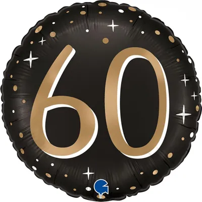 Produktbild von 18"/Ø46cm Folienballon "Sparkling Black" | #60