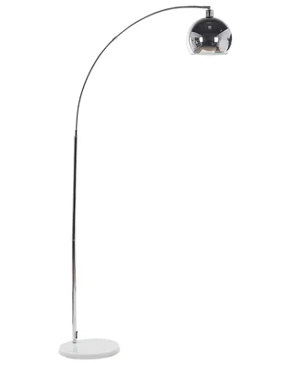 Obrázek produktu pro BELIANI Stojací lampa stříbrná kovová 210 cm nastavitelné stínidlo industriální design