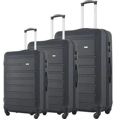 Produktbild von Famanu Koffer Set - 3-teilig - ABS Koffer - Trolley mit Rollen