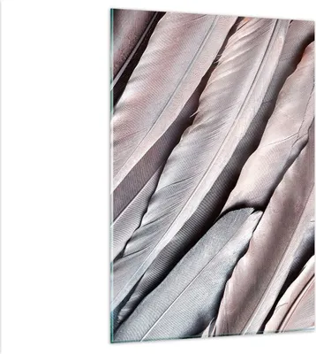 Produktbild von Bilder auf glas - Einteilig - Federn Flügel Feder - 80x120cm - Glasbilder - Wandbilder - Bilder - zum Aufhängen bereit - Wanddekoration aus Glas - Glas Bilder - Wandbild auf Glas - GPA80x120-5114