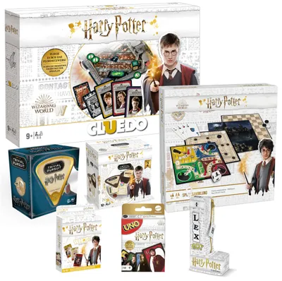 Produktbild von Harry Potter - Mega Spielepaket (Cluedo, Trivial Pursuit, Spielesammlung, UNO, Whot, LexGo)