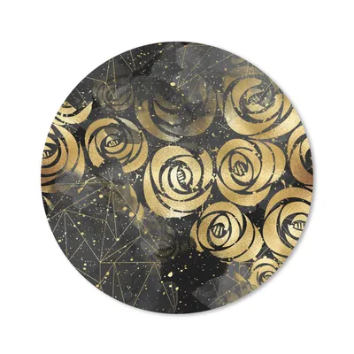 Produktbild von MuchoWow® Mauspad Mousepad Marmor - Gold - Rose - Muster 30x30 cm - Mousepads - Maus Mat - Pad - Mausunterlage - Tischunterlage - Schreibtischmatten