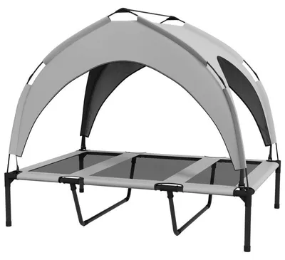 Immagine prodotto di Cuccia per cani di piccola taglia - Modello da esterno | Colore: Grigio chiaro | Dimensioni: 76x106x94 cm