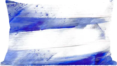 Produktbild von MuchoWow® Zierkissen Sofakissen Wohnzimmer Dekokissen 60x40 cm Farbe - Design - Blau - Kopfkissen - Polster mit Foto