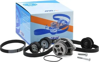 Produktbild von GRAF KP674-2 Zahnriemensatz + Wasserpumpe für VW Golf IV Schrägheck (1J1) GOLF VI (5K1) Golf V Schrägheck (1K1) POLO (9N) Polo Schrägheck (6R1, 6C1)