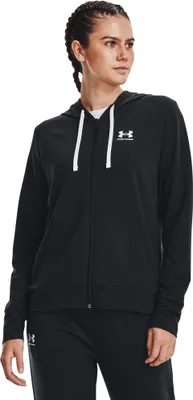Produktbild von Under Armour Rival Terry Reißverschlusspullover Schwarz M Damen Schwarz M