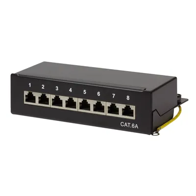 Produktbild von Logilink Patchpanel Cat.6A Tisch/Wand 8-port, Schwarz