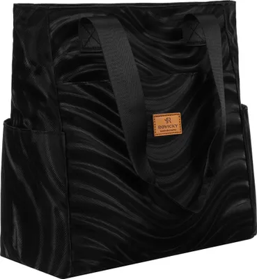 Obrázek produktu pro Rovicky dámský shopper černý s vlnkovým vzorem z polyesteru 30×28 cm