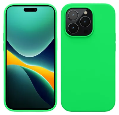 Produktbild von kwmobile Handyhülle für iPhone 14 Pro Hülle, für iPhone 14 Pro Case - Hülle Silikon - kabelloses Laden - Neon Grün