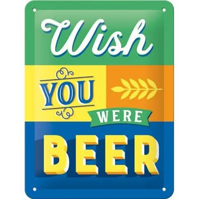 Zdjęcie produktu dla Metalowy Plakat 15 X 20Cm Wish You Were Beer