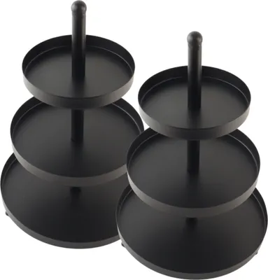 Produktbild von "OTIX Etagere 3-stufiges Set aus 2 Serviertürme Servierschale Schwarz Metall"