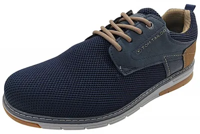 Image de Tom Tailor : Chaussures pour hommes, chaussures à lacets, couleur bleue, style décontracté